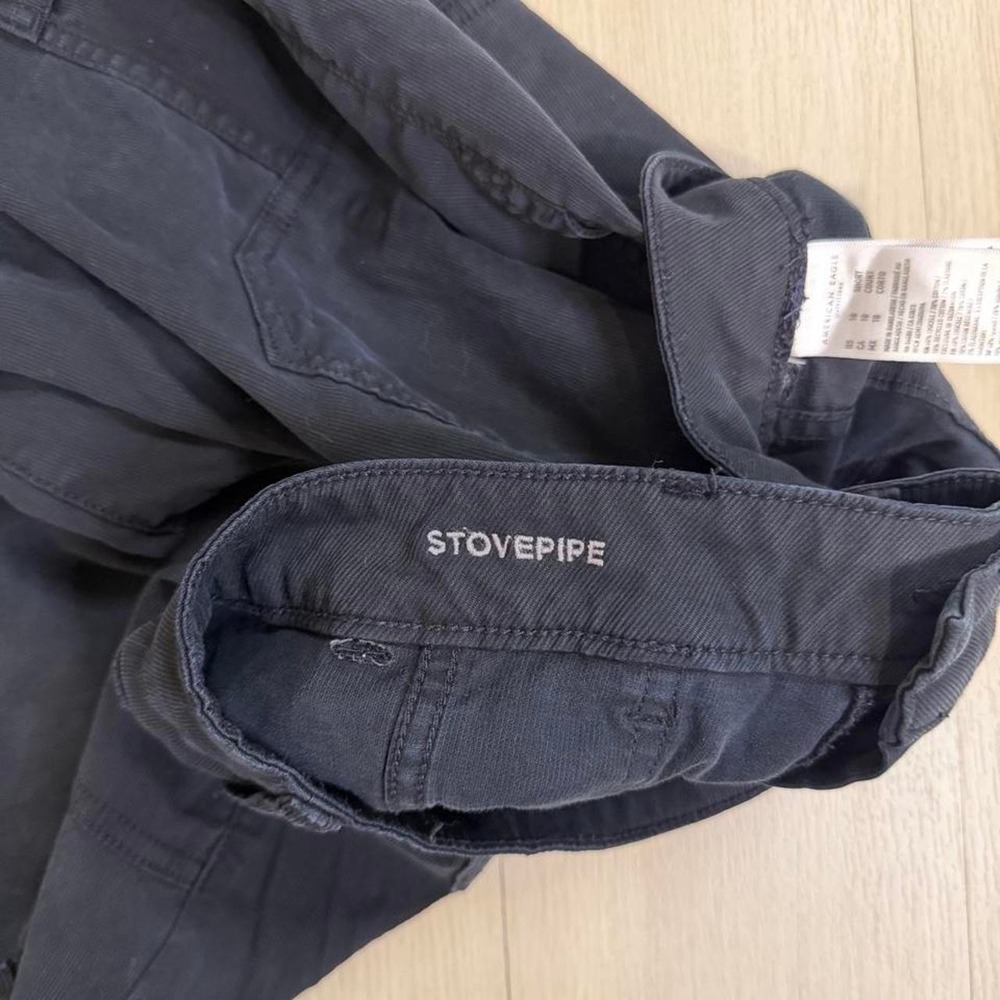 American Eagle Stovepipe Black Cargo Pants Womens Size 10 Short - Picture 3 of 6